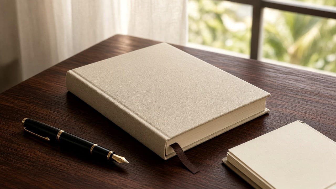 Hardcover book on desk — Buried by Competence